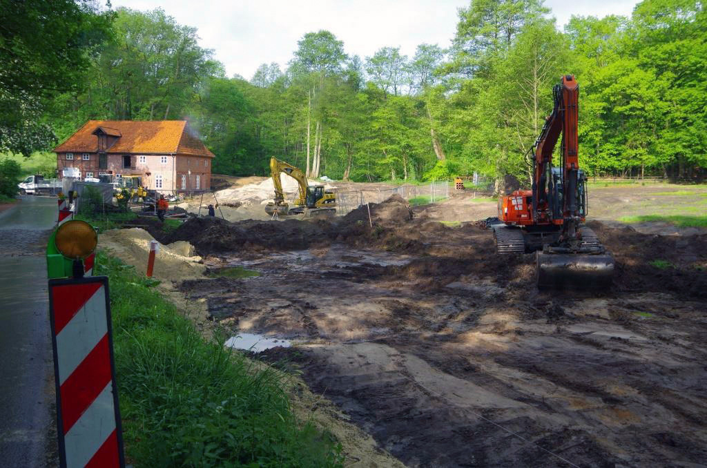 Übersichtsaufnahme der Baustelle an der Klostermühle.