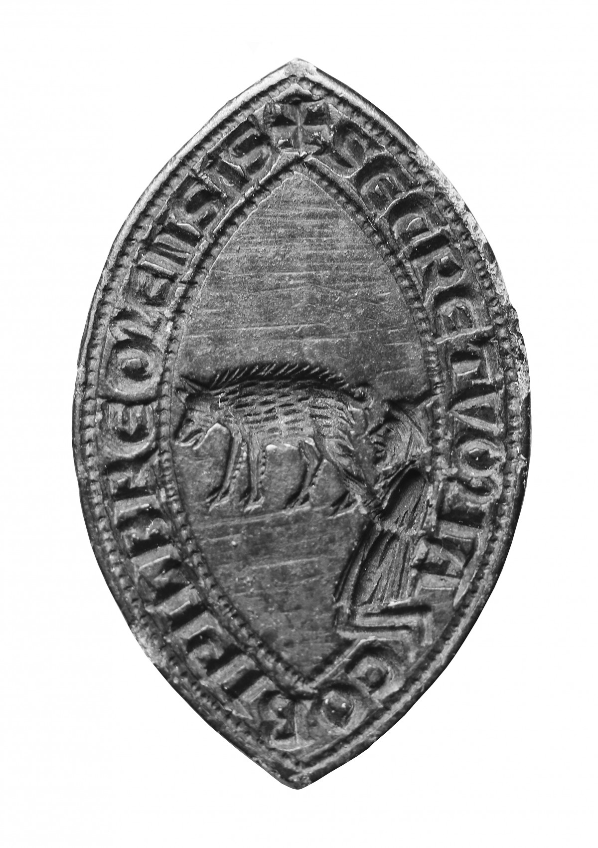 Vorderseite des Siegels in Spiegelansicht.